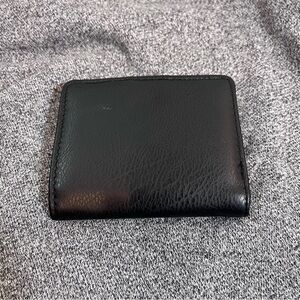 Unisex Black Bi-fold Wallet Faux Leather coin Purse multiple Card Holders + ID